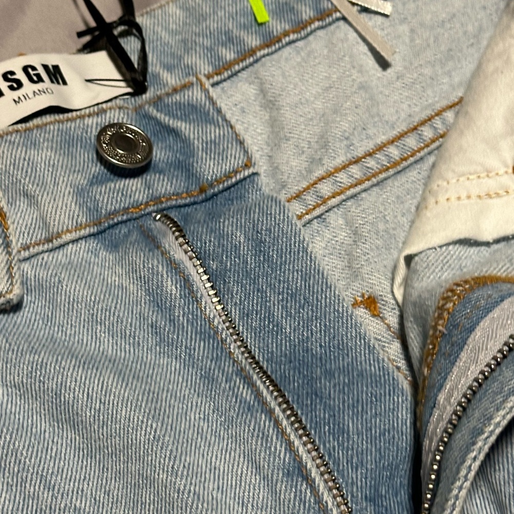 MSGM Milano Casual Light Blue Denim Shorts Size 40 (Women) - Picture 7 of 16